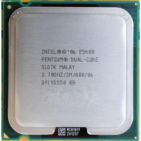 10924 Bộ xử lý CPU E5400 (2M Cache, 2.70 GHz, 800 MHz FSB) 2 cores threads / socket 775