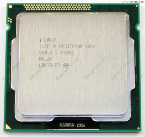 15677 Bộ xử lý CPU Intel G850 (3M Cache 2.90 GHz, 5 GTs) 2 cores 2 threads 1155 2 cores 2 threads socket 1155