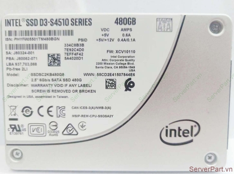 16652 Ổ cứng SSD SATA Intel 480Gb 2.5