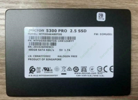 16662 Ổ cứng SSD SATA Micron 480Gb 2.5