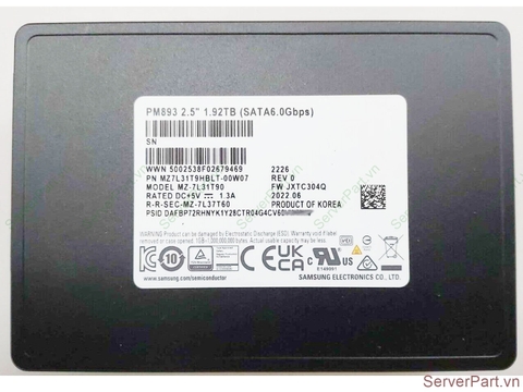 17452 Ổ cứng SSD SATA Samsung 1.92TB 2.5