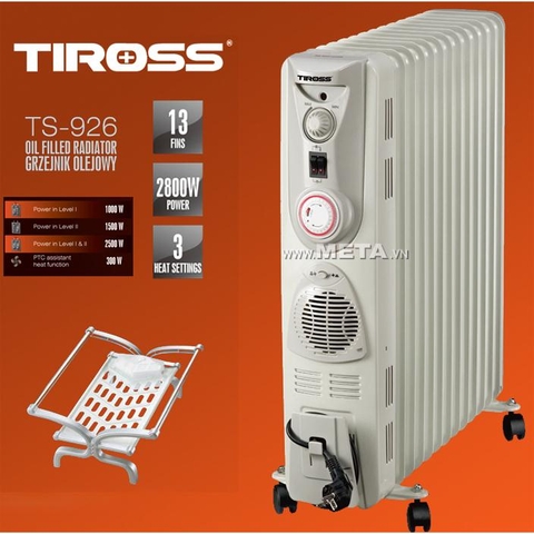 Máy sưởi dầu tiross TS- 926, 13 tấm sưởi