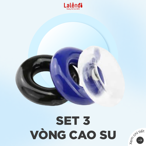 Set 3 vòng cao su