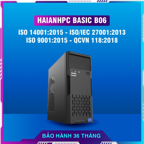 HAIANHPC BASIC B06 (B560/ i3 10100/ 8GB/ SSD 128GB + HDD 2TB/ K+M/ 500W) - 101005600801282T