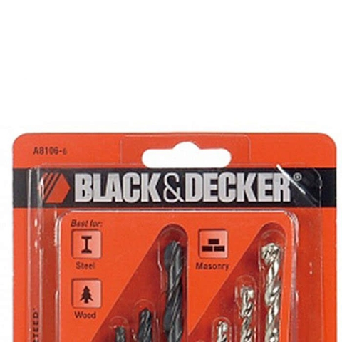 Black&Decker Hộp 9 mũi khoan hỗn hợp A8106G