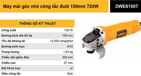 DEWALT Máy mài góc DWE8100T-B1 - trưng bày