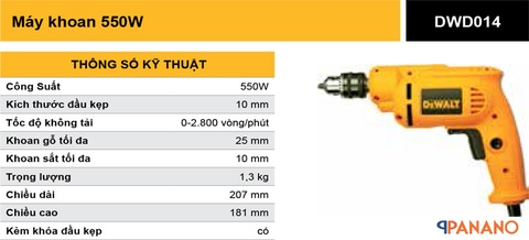 Máy khoan sắt Dewalt DWD014-B1