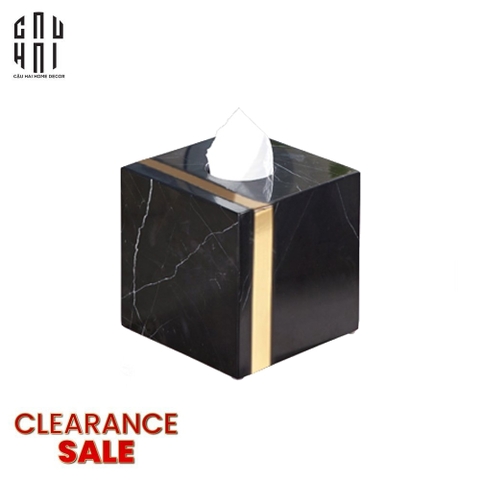 HỘP KHĂN GIẤY ARTHUR PRIME - ĐÁ MARBLE ĐEN – SQUARE