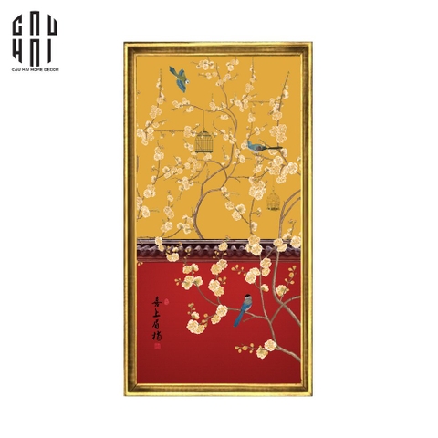 TRANH CANVAS SPRING CANARI 70X130CM - KHUNG CỔ ĐIỂN