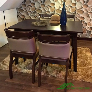 Bàn ăn Emma Walnut 4 ghế đẹp - BA 28