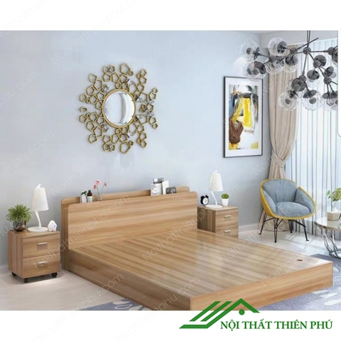 Giường gỗ công nghiệp không ngăn kéo - GN 05