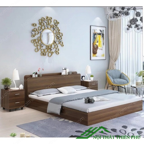 Giường gỗ công nghiệp không ngăn kéo - GN 05