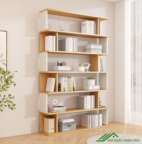 Kệ sách gỗ góc tường - KS 03