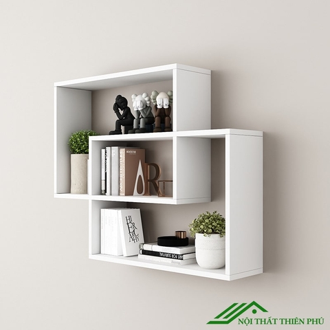 Kệ sách treo tường mini gỗ MDF - KS 04