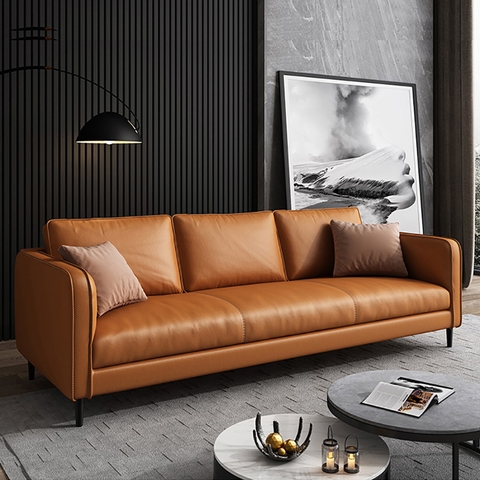 Sofa Da Cao Cấp Khung Gỗ Tự Nhiên - SF 92