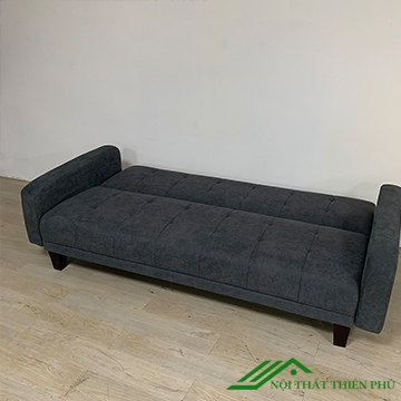 Sofa Giường Nỉ Xám Tối Hiện Đại- SF 48