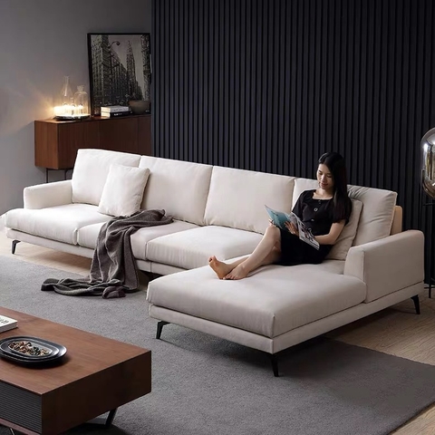 Sofa Góc Nỉ Bắc Âu Hiện Đại - SF 98