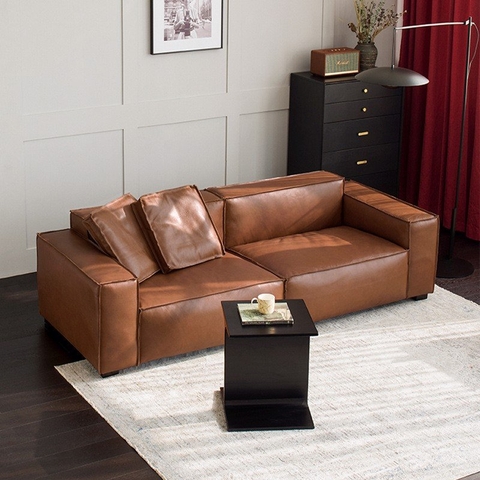 Sofa Văng Hiện Đại Màu Da Bò - SF 008