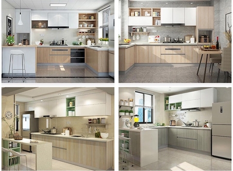 Tủ Bếp Gỗ Đẹp Giá Rẻ - TB 01