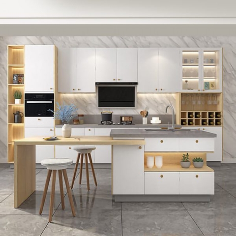 Tủ Bếp Gỗ Đẹp Giá Rẻ - TB 01