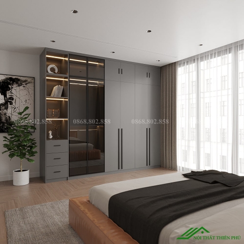 Tủ quần áo cánh kính  - TK 12