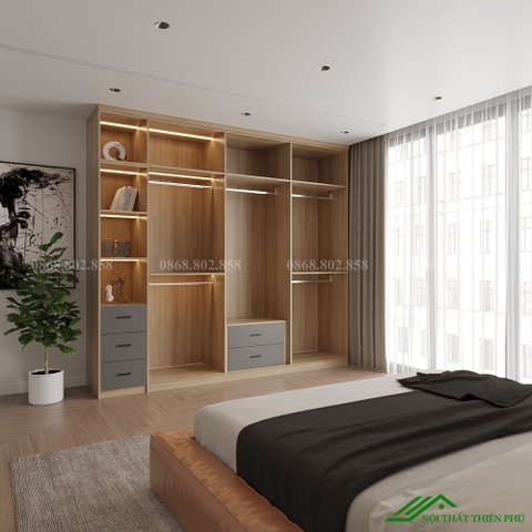 Tủ quần áo cánh kính  - TK 12