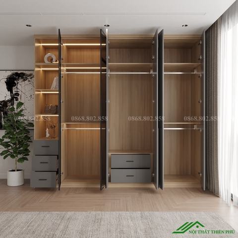 Tủ quần áo cánh kính  - TK 12