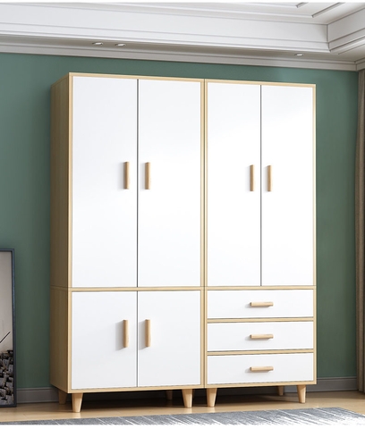 Tủ quần áo nhiều cánh mở đẹp gỗ MDF - QA 27