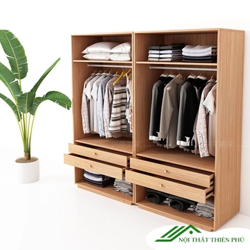 Tủ quần áo thiết kế hiện đại gỗ mdf - QA 11