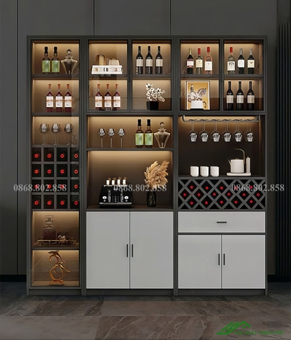 Tủ trưng bày rượu có đèn led cao cấp - TR 33