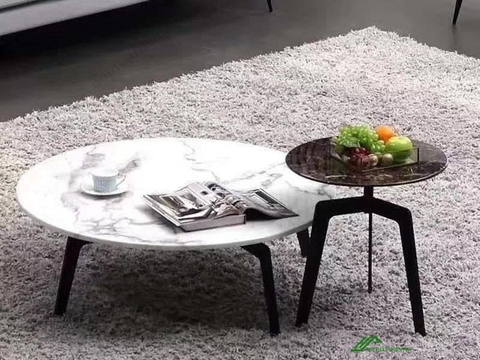 Bàn trà, bàn sofa mặt đá tròn - BT 69