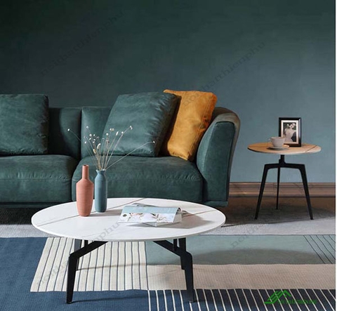 Bàn trà, bàn sofa mặt đá tròn - BT 69