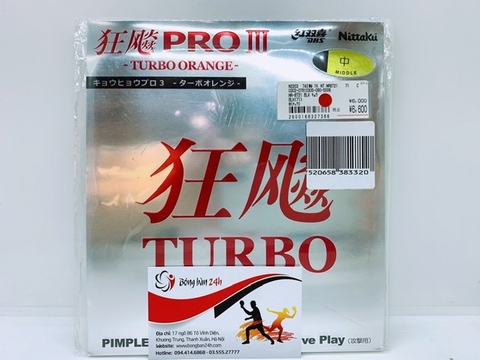 Nittaku Hurricane Pro 3 Turbo Ogrange
