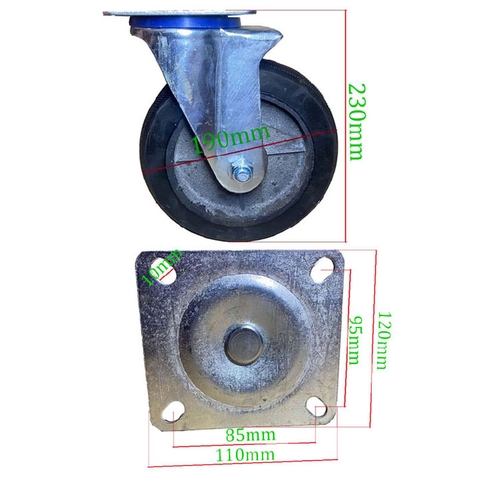 BÁNH XE CÔNG NGHIỆP VÀNH GANG D=200mm