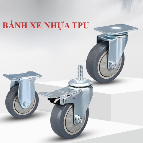 BÁNH XE ĐẨY HÀNG BẰNG NHỰA TPU D=100mm