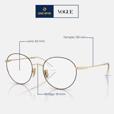 Gọng kính thép không gỉ Unisex, nam nữ Vogue VOGUE4177 5078 chính hãng - LensOptic