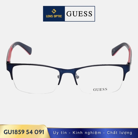 Gọng kính thép không gỉ Unisex, nam nữ Guess GU1859 54 091 chính hãng - LensOptic