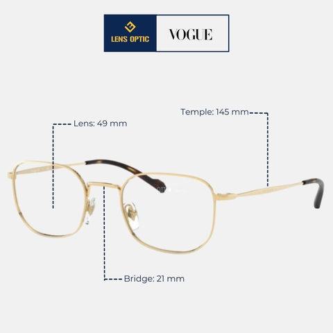 Gọng kính thép không gỉ Unisex, nam nữ  VOGUE 4172 280 chính hãng - LensOptic