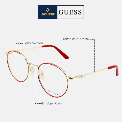 Gọng kính thép không gỉ Unisex, nam nữ GUESS GU2725 50 068 chính hãng - LensOptic