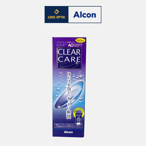 Dung dịch ngâm, khử trùng và diệt khuẩn cho lens Aosept Clear Care 360ml, nước ngâm lens