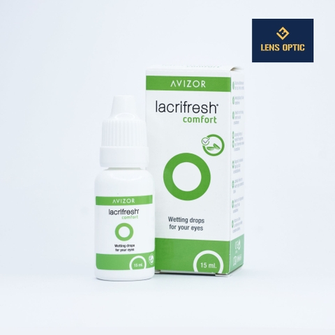 Nước nhỏ mắt lens Avizor Lacrifresh Comfort 15ml, nước mắt nhân tạo cho kính áp tròng-Lens Optic