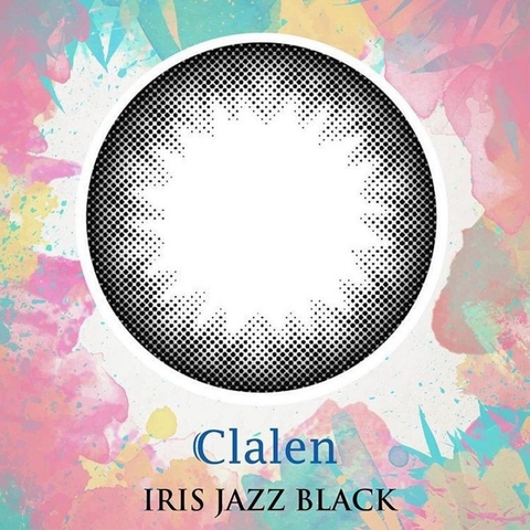 Kính áp tròng 1 ngày màu Jazz Black Clalen iris, lens mắt màu đen có độ cận - Lens Optic