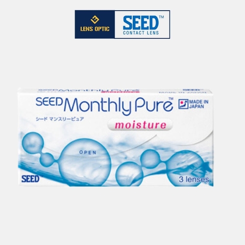 SEED MonthlyPure moisture, Kính áp tròng 1 tháng không màu độ -0.50 đến -12.00 - Lens Optic