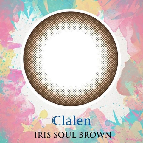 Kính áp tròng 1 ngày màu Soul Brown Clalen iris, lens mắt màu nâu có độ cận - Lens Optic