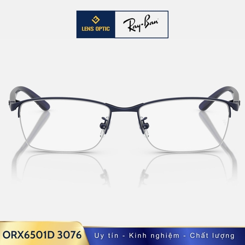 Gọng kính thép không gỉ Unisex, nam nữ Rayban ORX6501D 3076 chính hãng - LensOptic