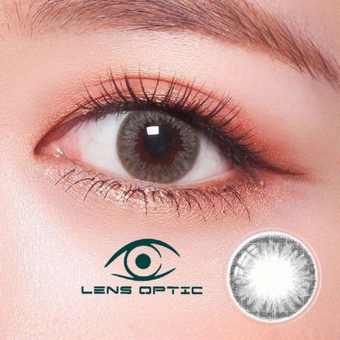 Kính áp tròng 1 ngày màu Suzy Gray Clalen iris, lens mắt màu xám có độ cận - Lens Optic