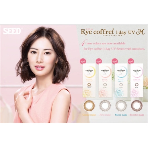 Kính áp tròng SEED 1 ngày màu Casual Make, lens eye coffret 1day UV -Lens Optic