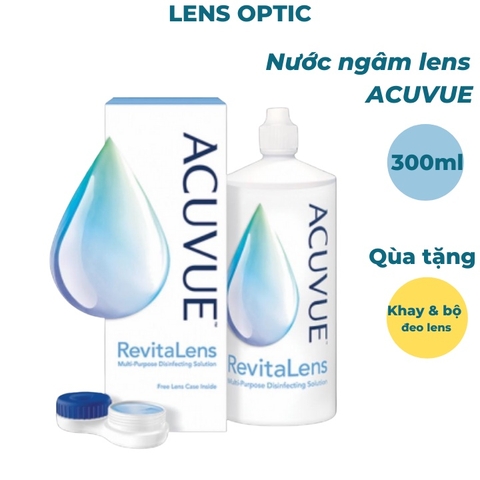 Nước ngâm rửa lens Acuvue RevitaLens, nước ngâm kính áp tròng - Lens Optic