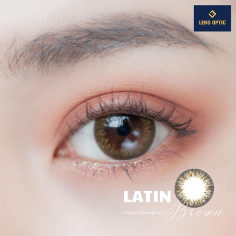 Kính áp tròng 1 ngày màu Latin Clalen iris, lens mắt màu nâu có độ cận - Lens Optic