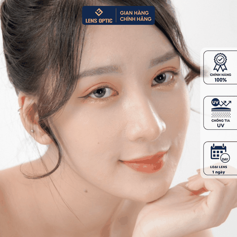 Kính áp tròng ACUVUE DEFINE FRESH BLUE 1DAY, lens mắt dùng 1 lần có độ cận - Lens Optic